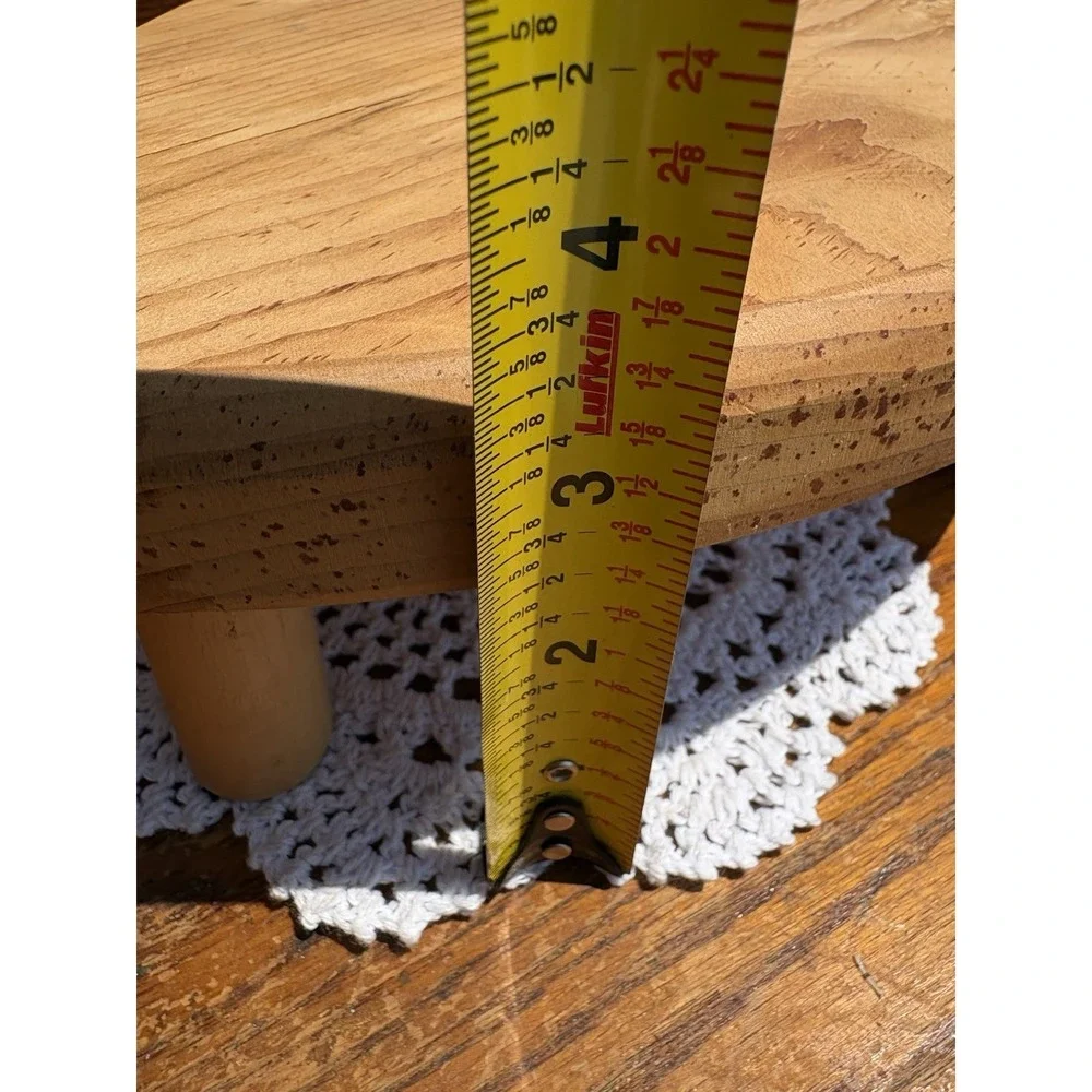 Vintage Wooden Heart Shaped Stool Plant Stand Decorative Riser Cottage Farm 9